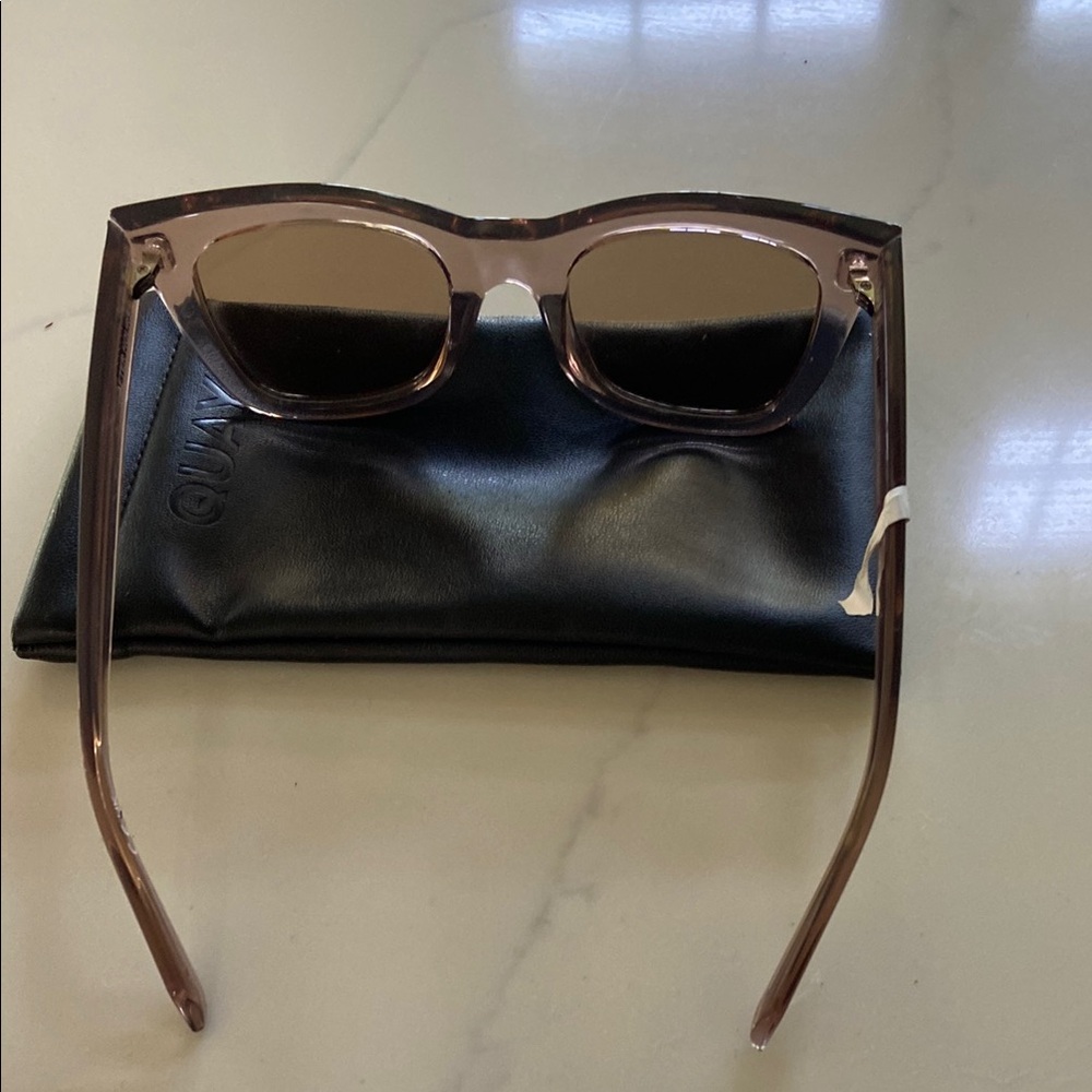 Quay Australia Pink and Tan Cat-Eye Sunglasses - Picture 3 of 15